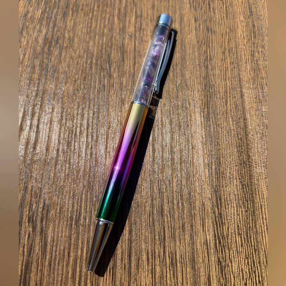 Rainbow Metallic Amethyst Pen